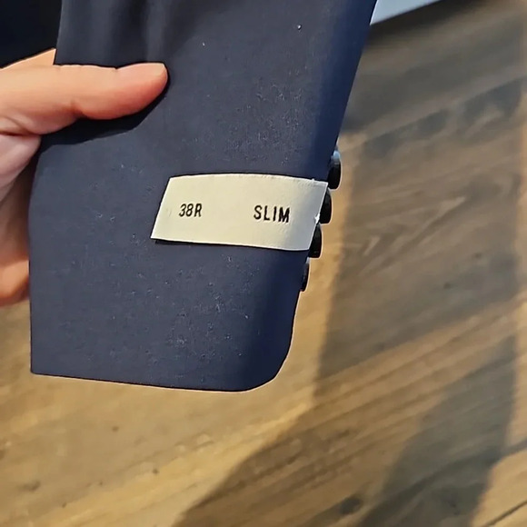 Mens Express Navy Blazer sz 38R Slim Fit New - Picture 5 of 6